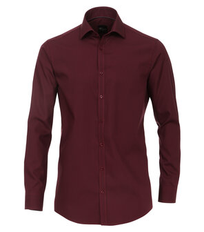 Venti Slim-Fit Mouwlengte 7 Red-Purple Plains