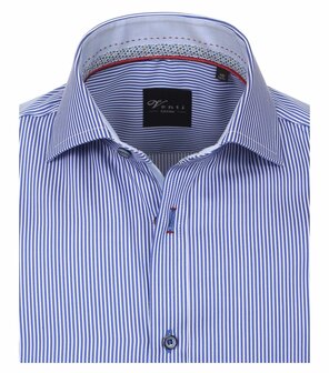 Venti Slim-Fit Mouwlengte 7 Blue Red Stripes