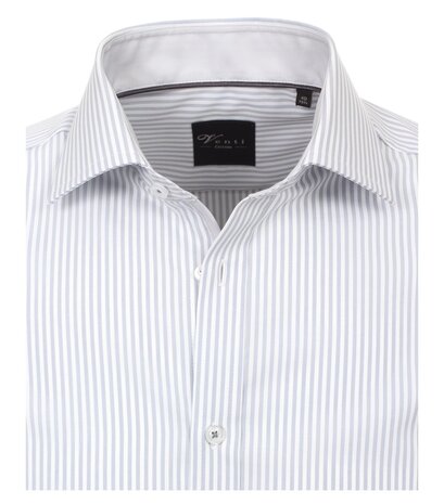 Venti Slim-Fit Regular Striped Light Grey