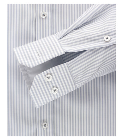 Venti Slim-Fit Regular Striped Light Grey