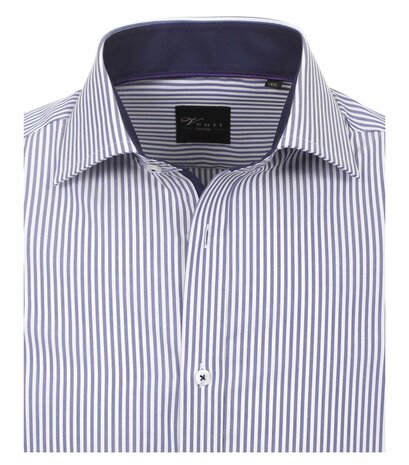 Venti Slim-Fit Regular Striped Dark Blue